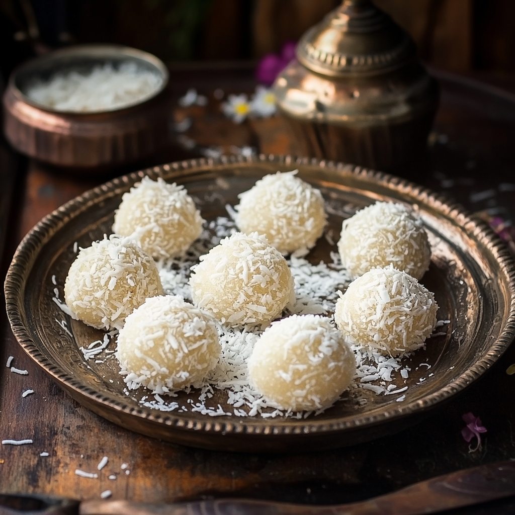 Explore the world of easy Indian dessert recipes with our traditional Coconut Ladoo recipe. Made with grated coconut, condensed milk, and cardamom, these melt-in-your-mouth sweet balls are simple to prepare and ideal for festive occasions.