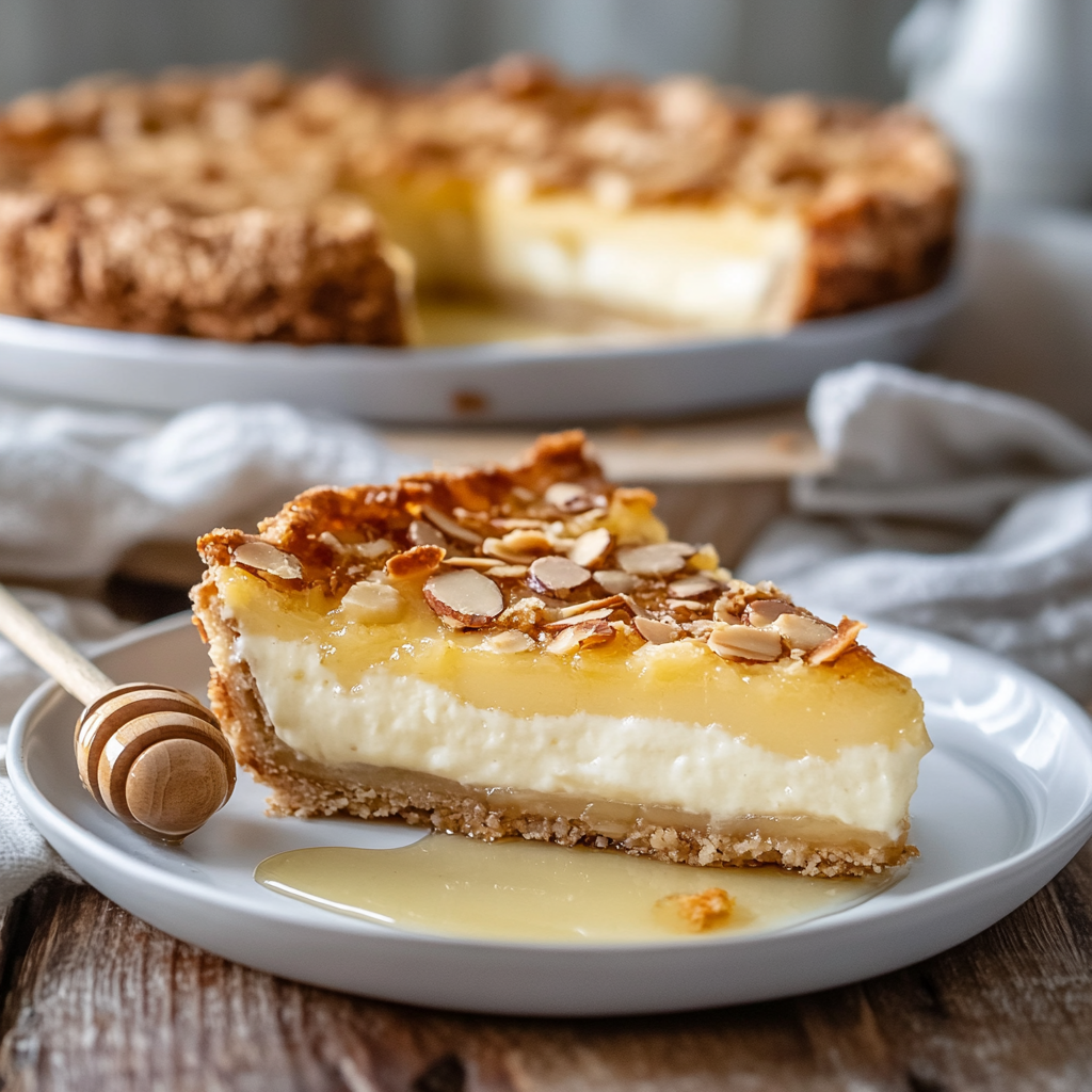 Discover the delightful Bee Sting Cake (Bienenstich), a traditional German dessert. Our easy German dessert recipes guide you through creating this light, airy cake with a rich vanilla cream filling and a crunchy honey almond topping, perfect for any special occasion or cozy gathering.