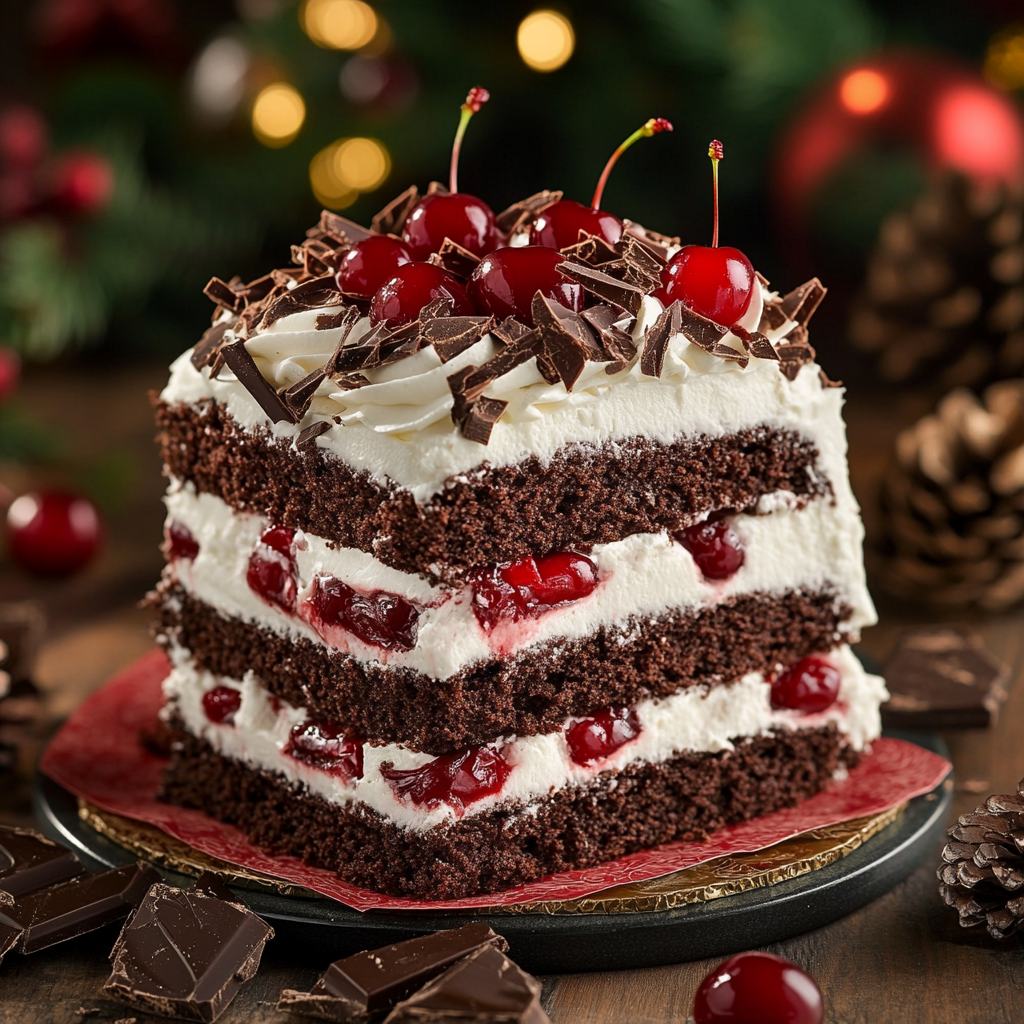 Indulge in the rich flavors of the Black Forest Cake (Schwarzwälder Kirschtorte), a traditional German dessert. Our easy German dessert recipes guide you through creating this decadent cake, layered with chocolate sponge, whipped cream, and cherries, making it perfect for any special occasion.