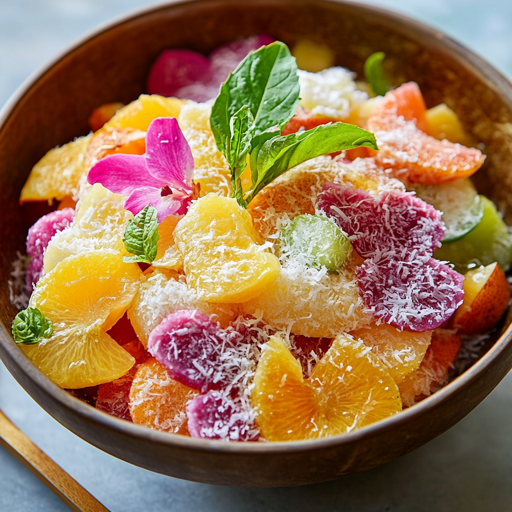 Indulge in the light and refreshing Buko Salad, a traditional Filipino dessert made with young coconut, fruit cocktail, and sweetened cream. This easy Pinoy dessert recipe offers a delightful mix of textures and flavors, perfect for any celebration or family gathering. Share this delicious treat with loved ones!