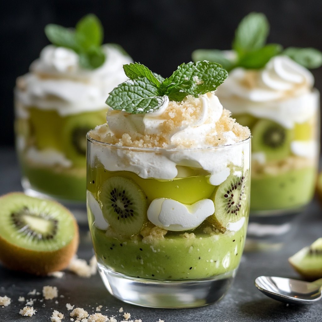 Delight in this Kiwi Eton Mess! This classic British dessert with a twist features fresh kiwis and whipped cream, ready in just 10 minutes. Perfect for your collection of easy no-bake dessert recipes.