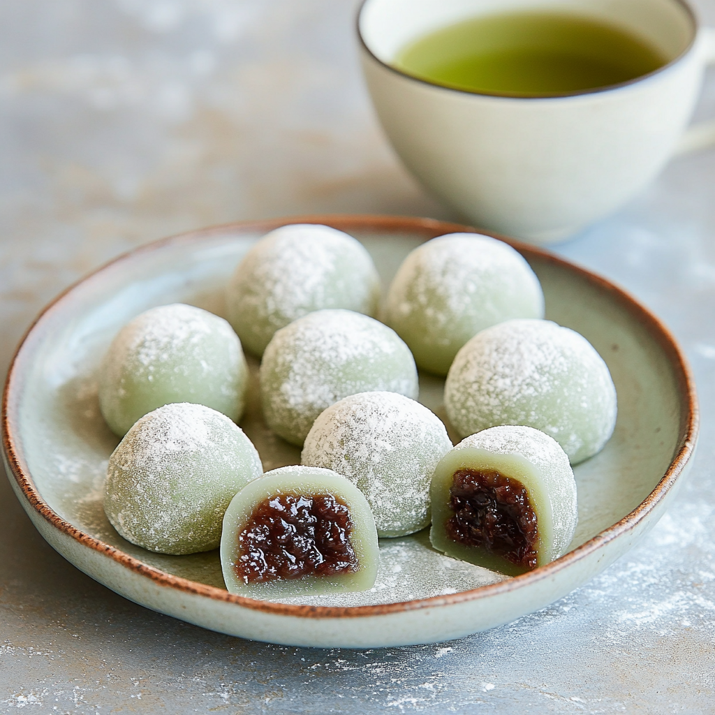 Discover how to make Matcha Green Tea Mochi, a chewy and sweet treat that is part of Easy Asian dessert recipes. With the rich flavor of matcha and a soft, sticky texture, this easy-to-make dessert is perfect for any occasion.