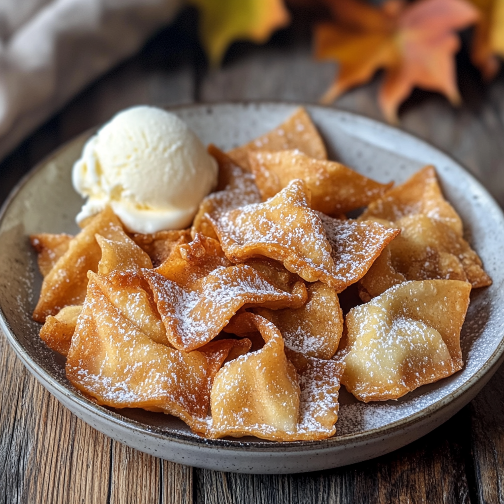 Explore Easy Asian dessert recipes with these delightful Apple Cinnamon Wontons: Crispy baked wontons filled with a sweet and spiced apple mixture, offering a perfect blend of flavors for a quick and delicious dessert that will impress your guests and satisfy your sweet tooth.