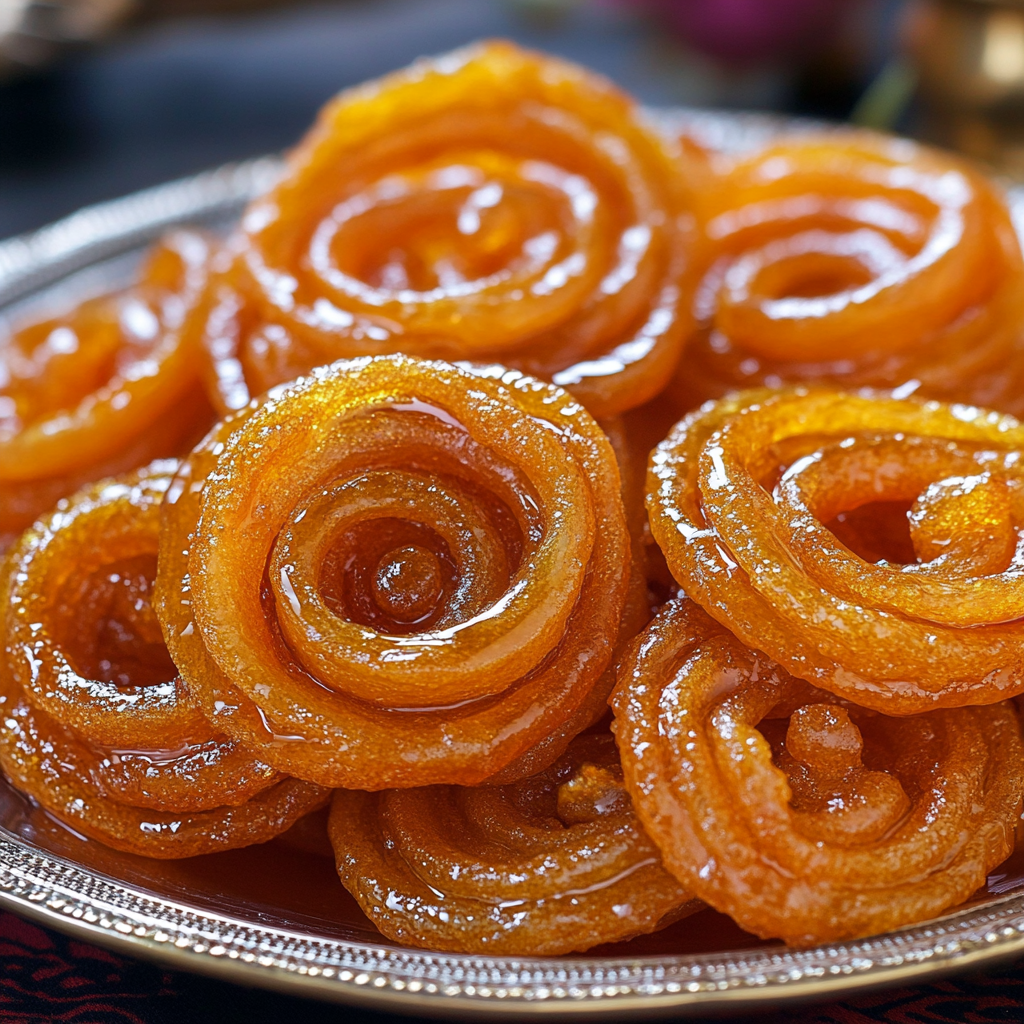 Explore the world of easy Indian dessert recipes with our traditional Jalebi recipe. These spiral-shaped, deep-fried sweets are soaked in a fragrant sugar syrup, offering a perfect balance of crispiness and sweetness. Simple to prepare and ideal for festive occasions.