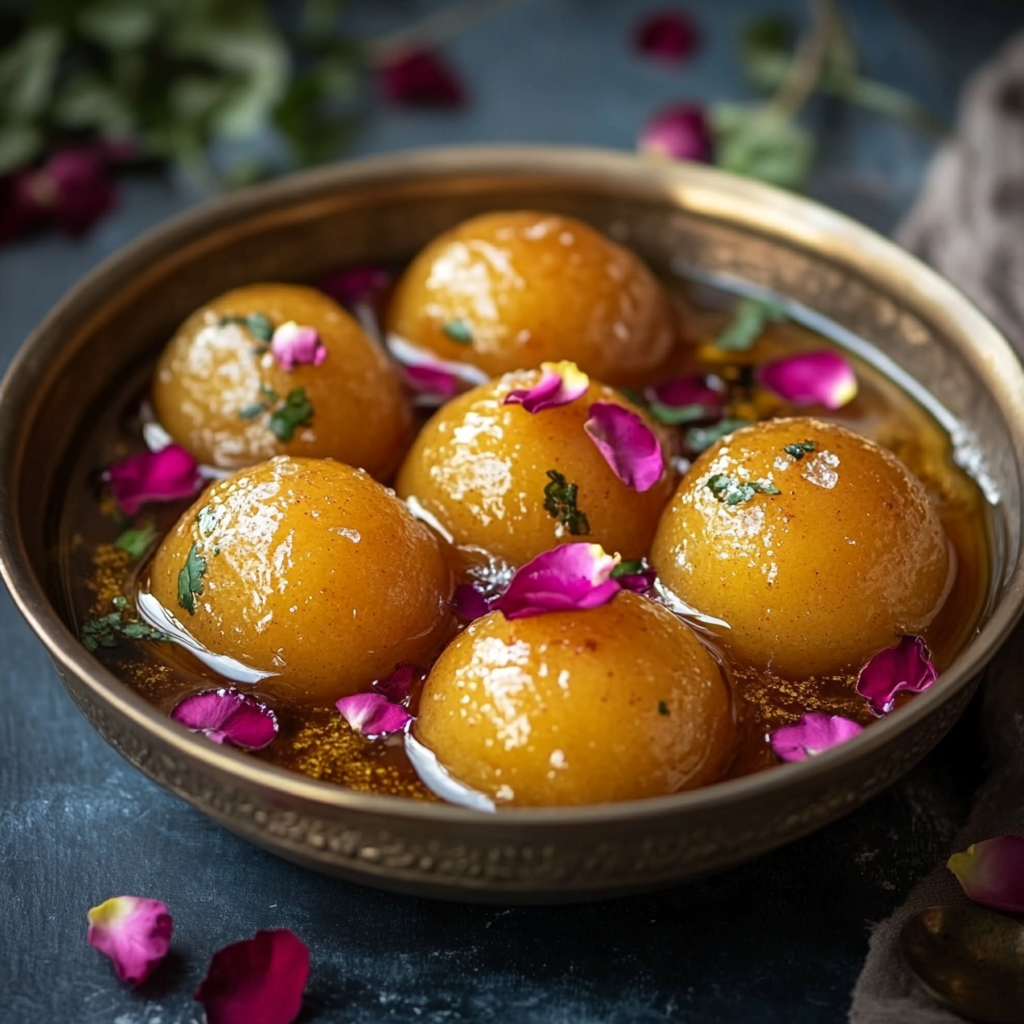 Explore the world of easy Indian dessert recipes with our traditional Gulab Jamun recipe. These soft, deep-fried balls made from milk solids are soaked in a fragrant sugar syrup, offering a delightful melt-in-your-mouth experience.