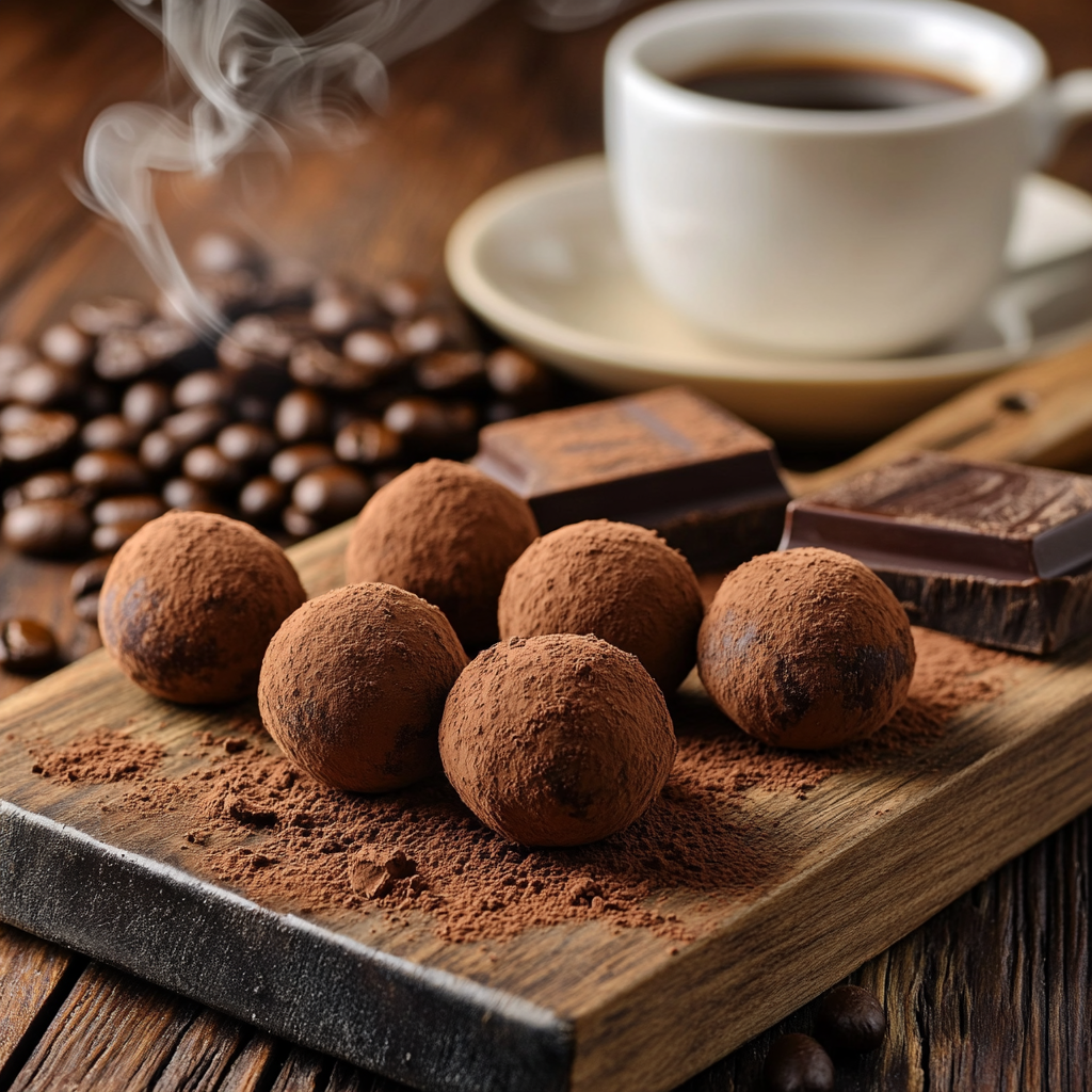 For this easy gluten-free dessert recipe, with just five ingredients and 15 minutes of preparation, these espresso and chocolate truffles are rich, creamy, and totally irresistible. The deep espresso flavor combined with smooth, velvety chocolate creates a luxurious bite-sized indulgence that will impress anyone. Perfect for a quick gluten-free treat!