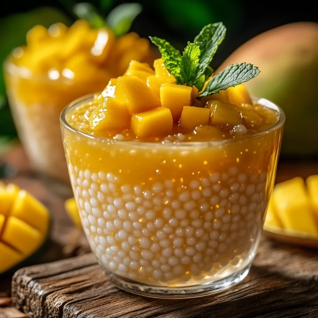 Discover one of the best easy mango dessert recipes with Mango Sago, a delightful and refreshing treat made with ripe mangoes, sago pearls, and creamy coconut milk, perfect for hot summer days.
