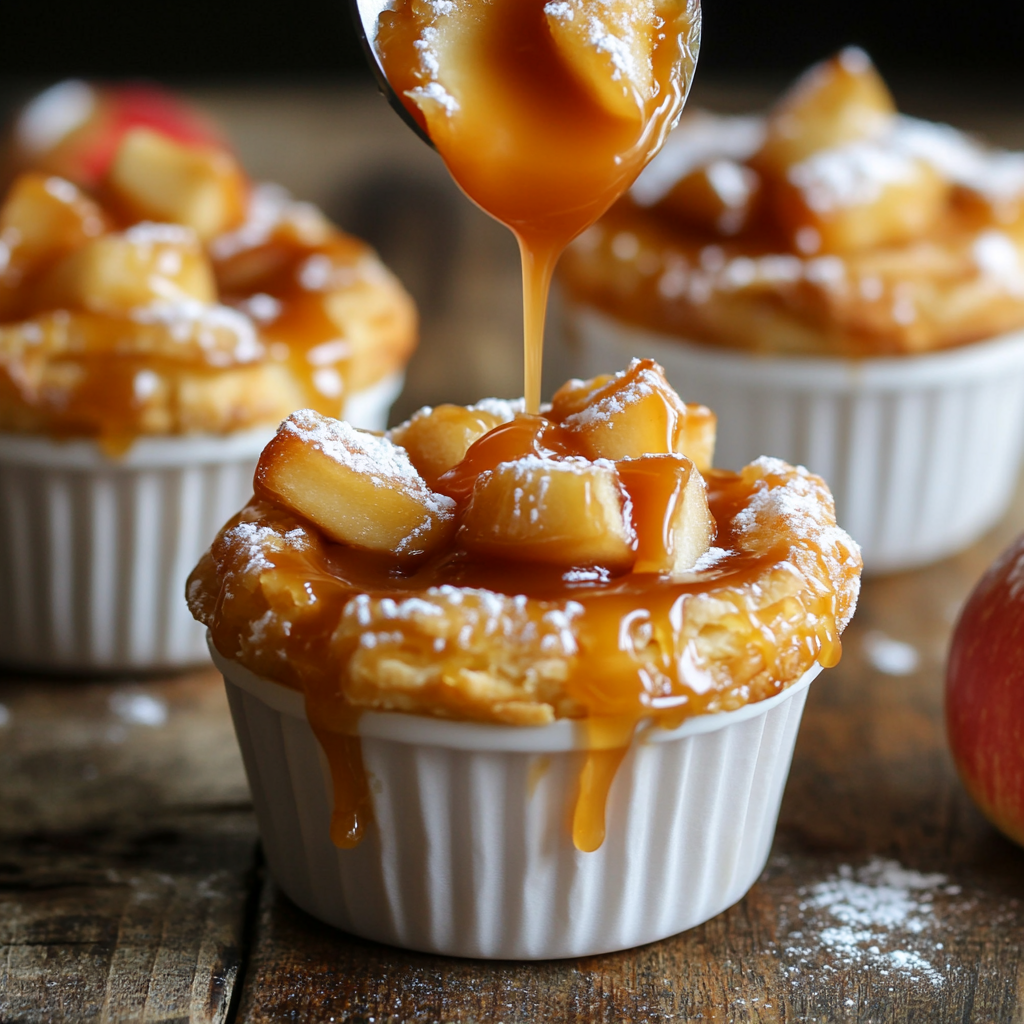 Indulge in the sweet and comforting flavors of Caramel Apple Pie Cups. These delightful treats combine the rich taste of caramel with the classic apple pie, all in a convenient, easy-to-make cup. Perfect for any occasion, these easy dessert cup recipes are sure to impress and satisfy your sweet tooth!