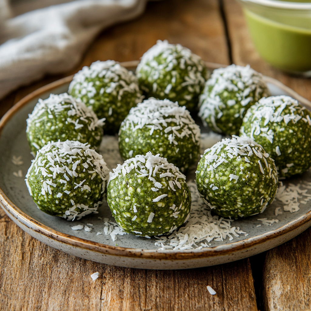 Discover the perfect quick snack with this Matcha Green Tea Energy Balls! These healthy, no-bake treats are ready in just 10 minutes, making them an ideal addition to your collection of easy dessert recipes.