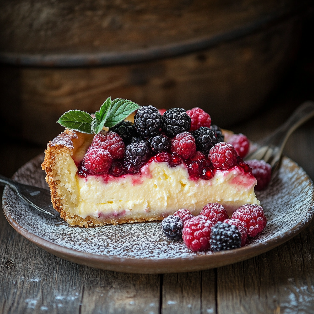 Experience the charm of easy German dessert recipes with our traditional German Cheesecake (Käsekuchen) recipe. Made with creamy quark, this cheesecake is lighter and less sweet than its American counterpart, offering a refreshing and tangy flavor. Simple to prepare and perfect for any occasion, it’s a delightful dessert that brings a taste of Germany to your table.