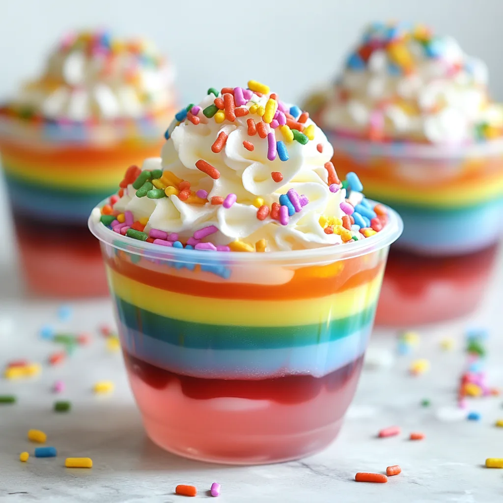 Add a splash of color to any celebration with Rainbow Gelatin Cups, delightful and vibrant treats perfect for any event. Great for those seeking easy kid dessert recipes no-bake and quick 10 minute dessert ideas.