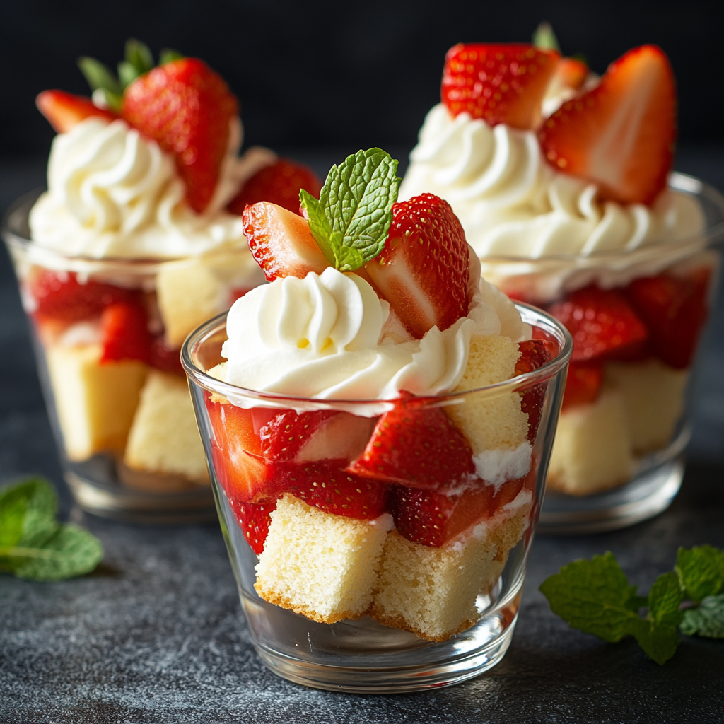 These individual servings feature layers of fluffy cake, sweet strawberries, and whipped cream, making them the perfect summer treat. Ideal for any occasion, these easy dessert cup recipes are sure to impress and satisfy your sweet cravings.